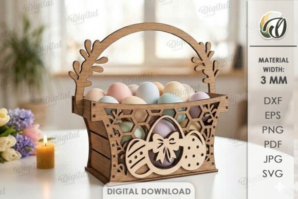 3D Easter Basket Laser Cut: A Creative Digital Design for Your Space