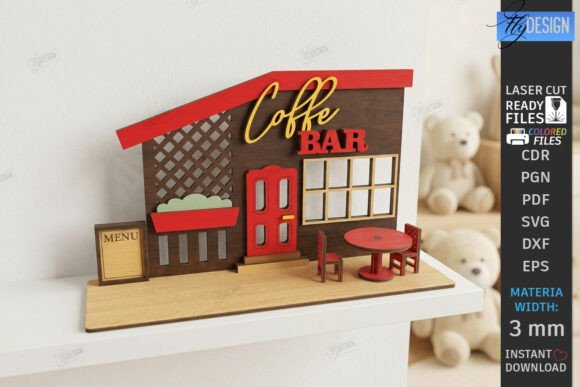 3D Miniature House Entrance Laser Cut