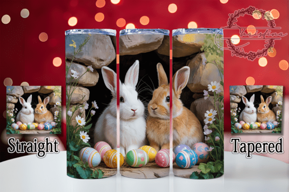 3D Rabbit Hole Easter Tumbler Design