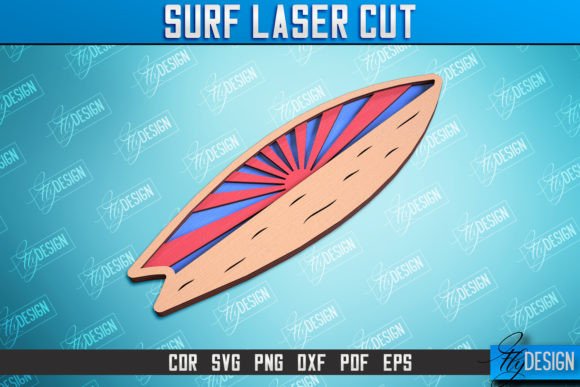 3D Surf Laser Cut Wooden Surfboard: A Creative and Functional Design for Laser Enthusiasts