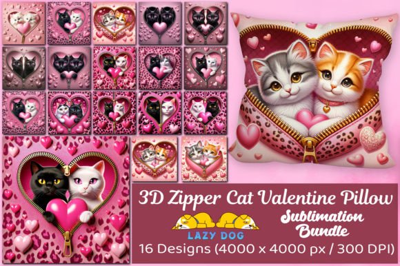 3D Zipper Cat Valentine Sublimation Pillow Bundle: A Practical Guide for Customization Projects