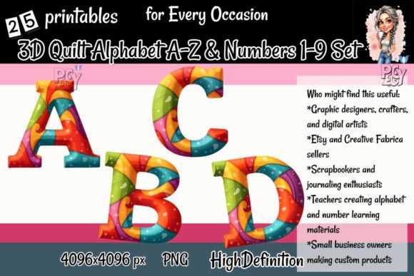 Evaluating the 3D Quilt Alphabet a-Z Numbers 1-9 Set for Creative Projects
