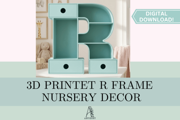 Letter R Shelf STL 3D Print: A Functional and Stylish Storage Solution