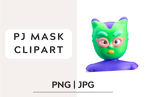 PJ Mask 3D Clipart – Handmade Clipart for Creative Projects