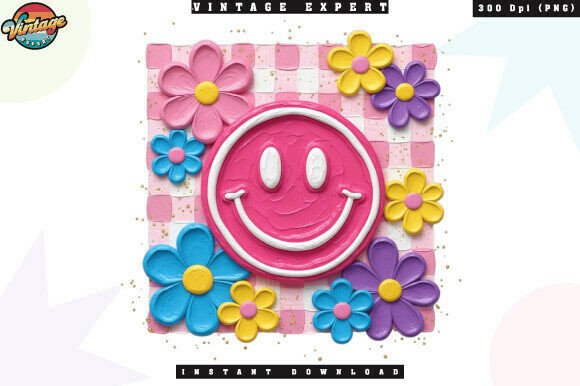 Smiley Face Fun Colorful Flower 3D PNG: A Practical Design Asset for Commercial Projects