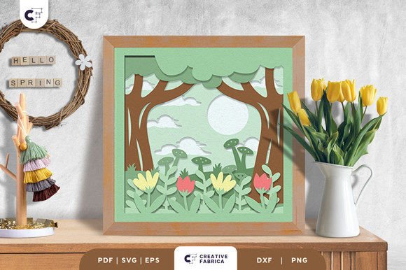 Spring Flowers Garden 3D Paper Cut SVG: A Modern Twist on Traditional Art