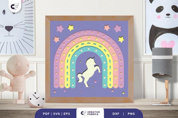 Unicorn with Rainbow 3D Paper Cut SVG: A Whimsical Craft for Modern Creatives