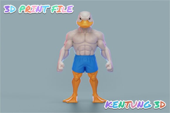Unleash Laughter and Creativity with the Muscular Duck 3D Print Model