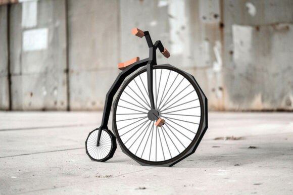 Vintage Bicycle 3D Papercraft for Creative Designers